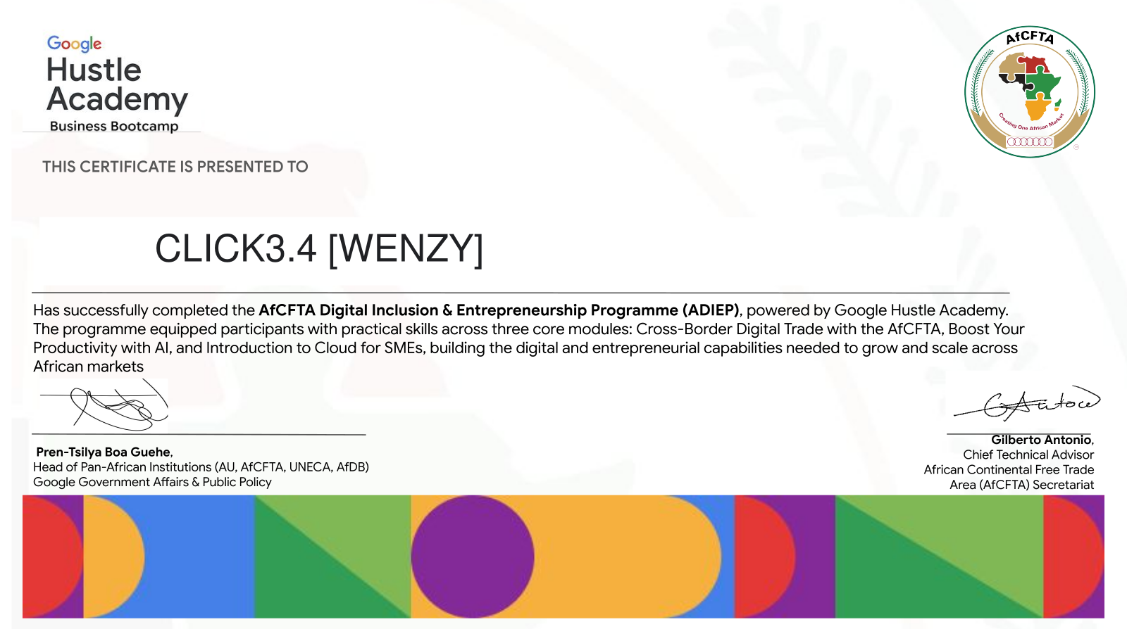 Programa AfCFTA de Inclusão Digital e Empreendedorismo